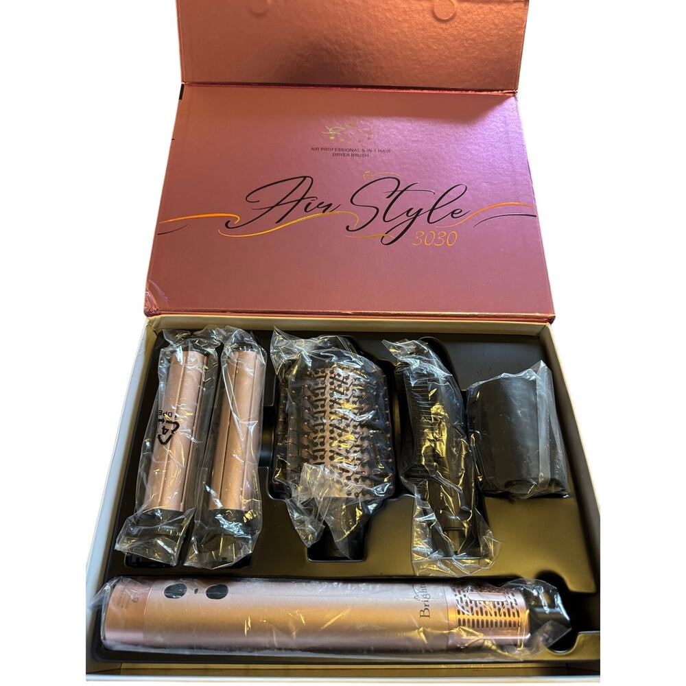 Brightup Air Style 3.0 - 5‑in‑1 Hair styling Set Multi‑Styler with Attachments